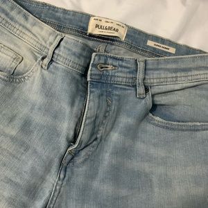 Pull&Bear - Light wash distressed super skinny jeans